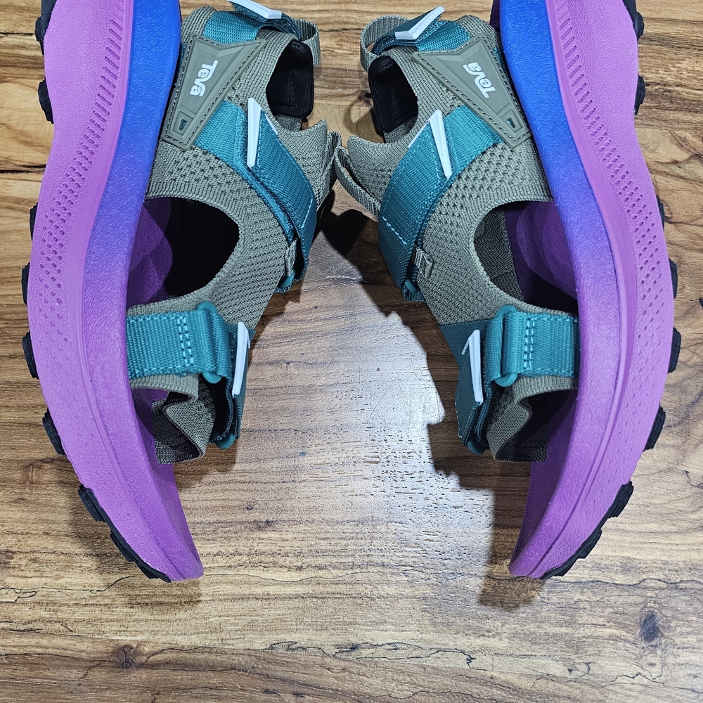 Teva Multicolor Platform Sport Sandals - Teal, Olive, Purple, Pink - Picture 6 of 8